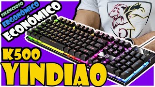 TECLADO Gamer barato y bueno 2024  YINDAO K500 Retroiluminado [upl. by Royo407]