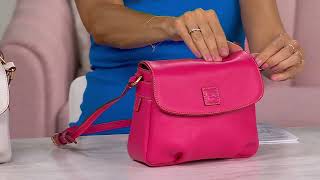 Dooney Bourke Florentine Leather Flap Crossbody on QVC [upl. by Odraleba277]