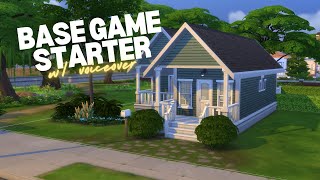 Making a base game starter but actually cute  The Sims 4 Build  No CC [upl. by Aronaele]