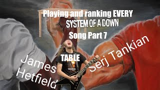 Playing and ranking EVERY SYSTEM OF A DOWN SONG PART 7  TABLE [upl. by Norted]