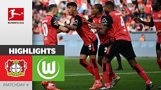 In Leverkusen Style  Bayer 04 Leverkusen  VfL Wolfsburg 43  Highlights  Matchday 4 [upl. by Arak]