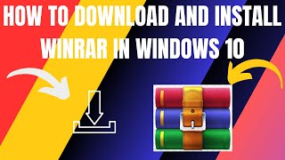 How to Download and Install WinRAR in Windows 10 2024 [upl. by Laeynad]