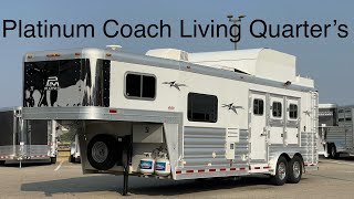 Platinum Coach 3 Horse Living Quarters Gooseneck [upl. by Aikrahs3]