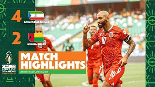 HIGHLIGHTS  Equatorial Guinea 🆚 GuineaBissau TotalEnergiesAFCON2023  MD2 Group A [upl. by Arras]