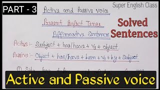 Active and passive voice  Present Perfect TenseClass 10 active and passive voice Exercise [upl. by Ettennil]