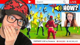 I Stream Sniped My Girlfriend With a PEELY ARMY Fortnite [upl. by Alfeus408]