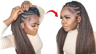 Quick And Easy Crochet Braid Hairstyle Detailed Steps [upl. by Omora13]