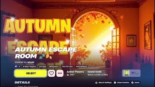 Autumn Escape Room  Tutorial  Fortnite [upl. by Eirallih]