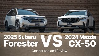 2024 Mazda CX50 vs 2025 Subaru Forester  Comparison amp Review [upl. by Cr]