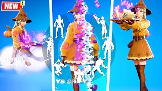 NEW Lexa Hexbringer Fortnite Skin doin Glitched BuiltIn Emotes amp Funny Dances [upl. by Arretnahs]