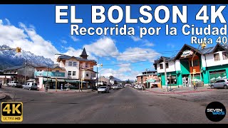 4K EL BOLSON  RECORRIDA POR LA CIUDAD  PLAZA PAGANO  RUTA 40  PATAGONIA ARGENTINA [upl. by Skolnik]