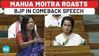 Mahua Moitra Returns To Lok Sabha With Fiery Speech Corners Modi Govt On Manipur Kashmir amp Ayodhya [upl. by Auqinihs]