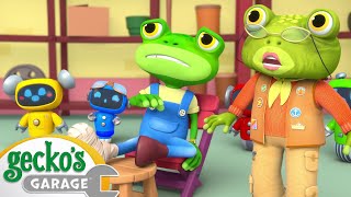 Geckos Gets Injured By The BUS  Max the Monster Truck  Truck and Bus Cartoon  Geckos Garage [upl. by Romalda]