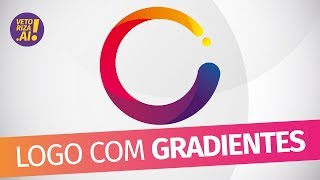 Como criar um LOGO com GRADIENTE no Illustrator [upl. by Grati]