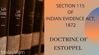 Doctrine Of Estoppel  Section 115 of Indian Evidence Act1872 [upl. by Amyas96]