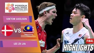 Viktor Axelsen DEN vs Lee Zii Jia MAS  F  Malaysia Masters 2024 [upl. by Marys]