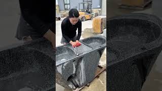 Courtyard essential stylish and durable stone integrated laundry sinkshortvideo homedecor [upl. by Clift599]