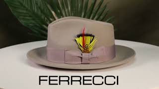 Ferrecci 100 Australian Wool Light Grey Crushable Fedora Hat [upl. by Nylzaj]