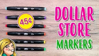 Trying Out DOLLAR STORE Markers [upl. by Yhtomit471]