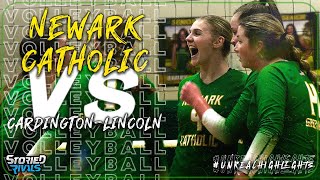 HIGH SCHOOL VOLLEYBALL  Newark Catholic vs Cardington  HIGHLIGHT [upl. by True]