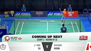 Suli Yang  TPE  Vs Xiaodong Sheng  CAN   Mens Singles Yonex USA open 2024 [upl. by Imeon]