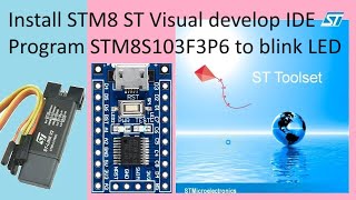 132 STM8S103F3P6 STVD Programming STM8 Cube IDE [upl. by Tarsuss]