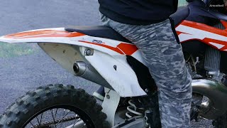 KTM SX 250 2Stroke  First Summer Coldstart Raw Sound [upl. by Eemyaj]