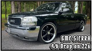 NBS GMC Sierra RCSB Lowered on 22s  46 Drop [upl. by Gitlow]