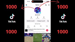 COMMENT AVOIR 1000 voir 10K ABONNÉS TIKTOK EN SEULEMENT 3 JOURS 😱 [upl. by Neeoma]