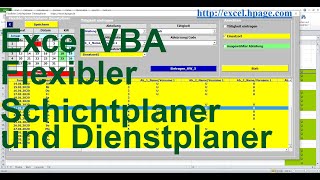 Jahr wechseln Flexibler Schichtplaner und Dienstplaner in Excel VBA [upl. by Osmo476]