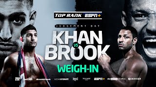 Amir Khan vs Kell Brook  WEIGHIN  FIGHT SATURDAY ESPN IN US SKY SPORTS BOX OFFICE IN UK [upl. by Nitsew]