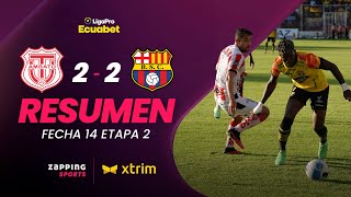 T Universitario 2  2 Barcelona SC Resumen Fecha 14  2da Etapa  LigaPro Ecuabet [upl. by Leuqim]