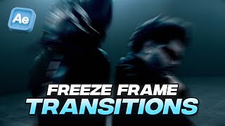 How to create 4 FREEZE FRAME TRANSITIONS in After Effects [upl. by Sharyl]