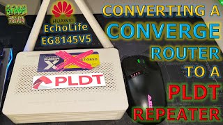 Converge Router as a PLDT WiFi Repeater Huawei EchoLife EG8145V5 [upl. by Gianna]