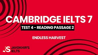 Endless Harvest  Cambridge IELTS 7 Test 4 Reading Passage 2 [upl. by Milon]