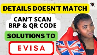 EVISA  How to solve details don’t match can’t scan BRP QR code and lost BRP problems with eVISA [upl. by Urita]