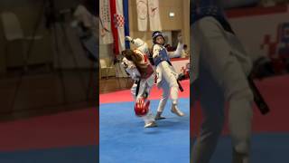 Taekwondo girl facekick helmet out [upl. by Farly827]