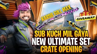 I Got Everything 😱  New Ultimate Set Crate Opening 🥶  Kar 98 Ful Max 🥵  Giveaway [upl. by Cappello]