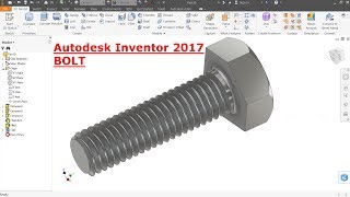 Autodesk Inventor Tutorial Bolt [upl. by Adnirb435]