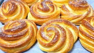 Пуховые булочки Сахарные плюшки  Down buns Sugar buns [upl. by Erait878]