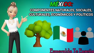 Componentes naturales sociales culturales económicos y políticos de México  Esmeralda Te Enseña [upl. by Elleirad]