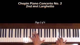 Chopin Piano Concerto No 2 in F Minor Op 21 Larghetto Tutorial Part 1 [upl. by Atelra]