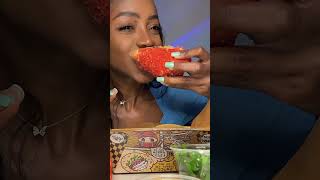 Flamin’ Hot Cheeto Sushi Burrito 🔥🌯 asmr mukbang food asmrcommunity [upl. by Soo]