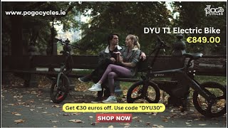 🚴‍♂️ DYU T1 Electric Bike  €30 OFF with Code DYU30  Ride Green in Style 🌿⚡ [upl. by Flodnar]