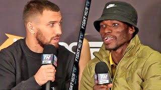 VASYL LOMACHENKO VS RICHARD COMMEY FULL FINAL PRESS CONFERENCE amp FACE OFF  TOP RANK BOXING [upl. by Kokaras827]