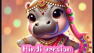 MooDeng  Hindi Version Theme song of Moo Deng Thailand🇹🇭cute Pygmy hippo WinniePhorn [upl. by Henden]