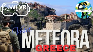 🇬🇷 Stunning Clifftop Christian Monasteries in 360° VR Virtually Tour Meteora Greece  VR Travel [upl. by Netsirhk147]