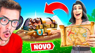 ENCONTREI O MAPA DO TESOURO SECRETO DO FORTNITE [upl. by Connelley781]