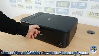 Canon Pixma MG3250 How to do Printhead Cleaning and Deep Cleaning Cycles to Improve Print Quality [upl. by Gherardi]