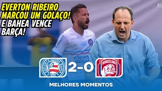 EVERTON RIBEIRO ABRE PLACAR PARA O BAHEA COM G0LAÇO BAHIA 2 X 0 BARCELONABA  BAIANO 2024 [upl. by Aytac]